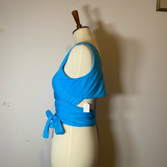 COPY - Cider Blue Wrap Top - Picture 3 of 15